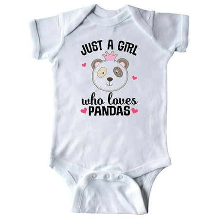 Inktastic Just a Girl Who Loves Pandas Gift Baby Girl Bodysuit