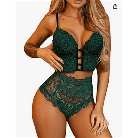 TFFR Women 2 Piece Outfits Sexy Lingerie Lace Babydoll Bra and Mesh Sheer Panties Nightwear
TFFR Women 2 Piece Outfits Sexy Lingerie Lace Babydoll Bra and Mesh Sheer Panties Nightwear