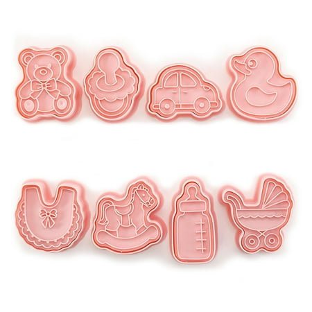 Sorrowso 3D Cartoon Pressable Biscuit Mold Baby Cartoon Series Cake Decoration Home Gift