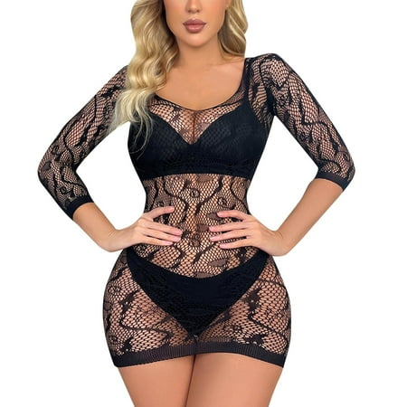 Women Underwear Seamless Fishnet Jumpsuit Longsleeve Camisole Nightgowns Chemise Nightwear Sleepwear Lingerie For Women
Women Underwear Seamless Fishnet Jumpsuit Longsleeve Camisole Nightgowns Chemise Nightwear Sleepwear Lingerie For Women