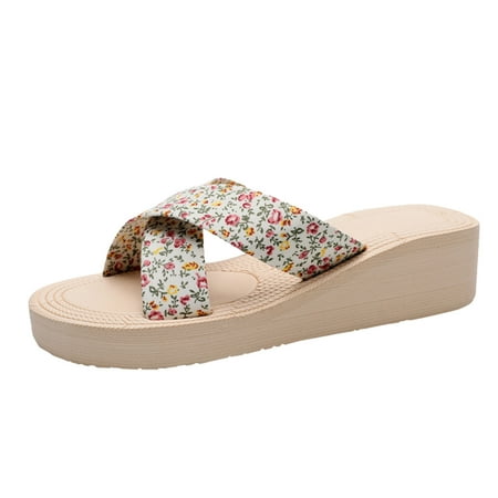 Slippers For Women Fashion Spring And Summer Slippers Thick Bottom Wedge Heel Colorful Flowers Open Toe
Slippers For Women Fashion Spring And Summer Slippers Thick Bottom Wedge Heel Colorful Flowers Open Toe