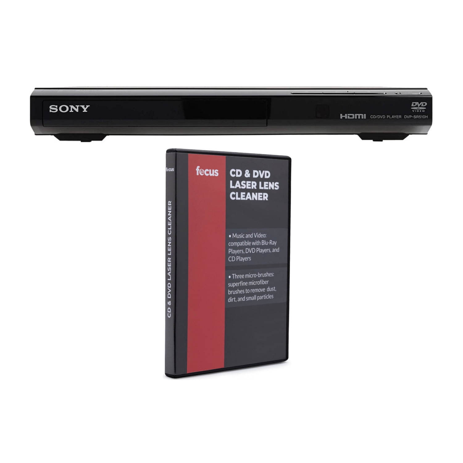 Sony DVP SR510H 1080p Upscaling DVD Player With CD DVD Lens Cleaner