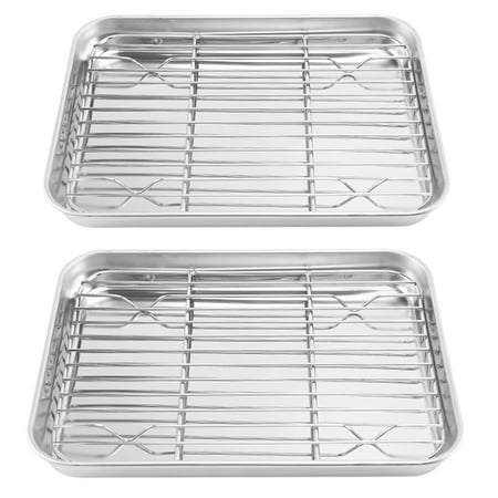 2X 9 Inch Toaster Oven Tray and Rack Set Small Stainless Steel Baking Pan with Cooling Rack Dishwasher Safe Sheet
2X 9 Inch Toaster Oven Tray and Rack Set Small Stainless Steel Baking Pan with Cooling Rack Dishwasher Safe Sheet