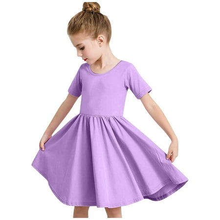Tking Fashion Toddler Kids Baby Girls Solid Casual A-Line Twirly Skater Dress Party Princess Purple 140
Tking Fashion Toddler Kids Baby Girls Solid Casual A-Line Twirly Skater Dress Party Princess Purple 140