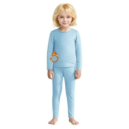 Kopltyrfg Thermal Underwear for Kids Toddler Winter Base Layer Long Sets for Girls Boys Light Blue 150
Kopltyrfg Thermal Underwear for Kids Toddler Winter Base Layer Long Sets for Girls Boys Light Blue 150