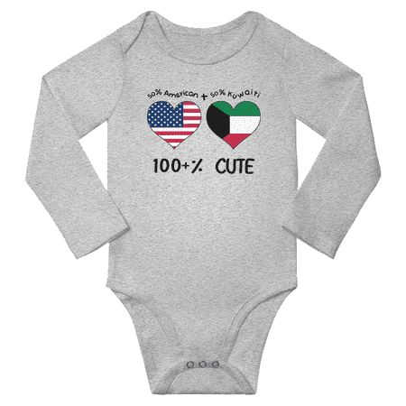 50% American + 50% Kuwaiti = 100+% Cute Baby Long Slevve Romper Bodysuit (Gray 18-24 Months)
50% American + 50% Kuwaiti = 100+% Cute Baby Long Slevve Romper Bodysuit (Gray 18-24 Months)