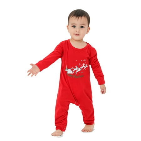 2PCS Christmas Parent-child Outfit Long Sleeves Trousers Cartoon