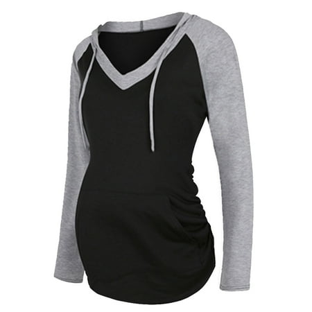 NIUREDLTD Women Maternity Casual Long Sleeve V Neck Drawstring Hoodie Thin Sweatshirts Blouse Top With Pocket
NIUREDLTD Women Maternity Casual Long Sleeve V Neck Drawstring Hoodie Thin Sweatshirts Blouse Top With Pocket