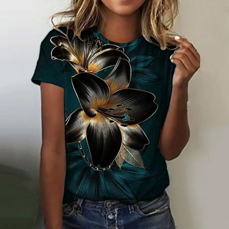 Cathalem Walking T Shirts Women Women Fashion Casual Top Shirt Short Sleeve Flower Printed T Shirt Short Sleeve Scrub Jackets Shirt S Medium
Cathalem Walking T Shirts Women Women Fashion Casual Top Shirt Short Sleeve Flower Printed T Shirt Short Sleeve Scrub Jackets Shirt S Medium