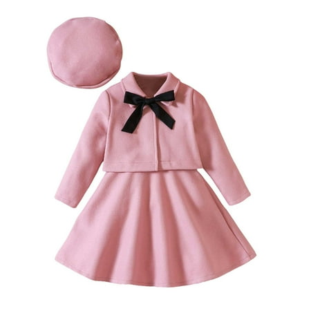 Thhvdrg Toddler Kids Baby Girls Outfits Bowknot Long Sleeve Woolen Coat Vest Dress Hat Suit 3 Piece Set for 1 to 6 Years Fall Winter Spring Clothes Set
Thhvdrg Toddler Kids Baby Girls Outfits Bowknot Long Sleeve Woolen Coat Vest Dress Hat Suit 3 Piece Set for 1 to 6 Years Fall Winter Spring Clothes Set