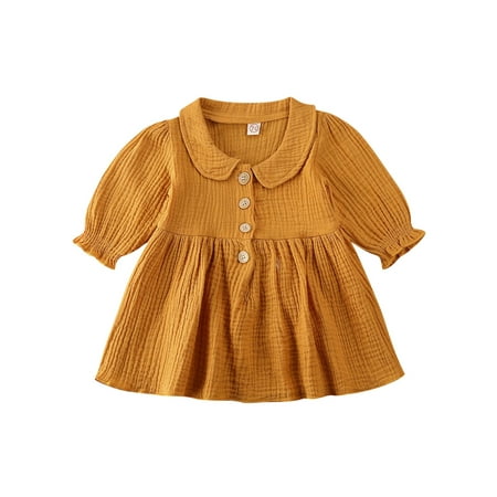 Yinyinxull Toddler Baby Girls Floral Princess Long Sleeves Dress Sundress Casual Clothes Yellow Brown 2-3 Years
Yinyinxull Toddler Baby Girls Floral Princess Long Sleeves Dress Sundress Casual Clothes Yellow Brown 2-3 Years