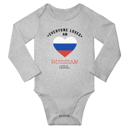 Everyone Loves An Russian Girl Baby Long Slevve Rompers Bodysuit (Gray 3-6 Months)
Everyone Loves An Russian Girl Baby Long Slevve Rompers Bodysuit (Gray 3-6 Months)
