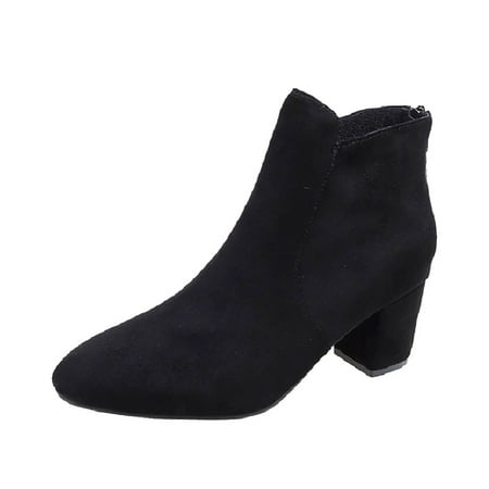 Suede Chunky heel Boots for Women with Zipper Fashion Autumn Winter Women Ankle Boots Chunky Heel Mid Heel Pointed Solid Suede Leather Side Zipper Comfortable and Casual Black
Suede Chunky heel Boots for Women with Zipper Fashion Autumn Winter Women Ankle Boots Chunky Heel Mid Heel Pointed Solid Suede Leather Side Zipper Comfortable and Casual Black