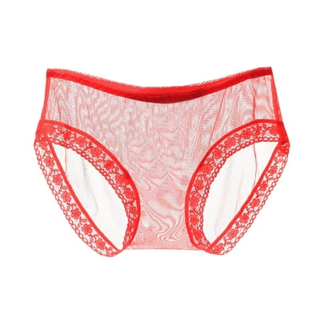 Women Underwear Brief Low Middle Waist Transparent Mesh Solid Lace Panties 1PC
Women Underwear Brief Low Middle Waist Transparent Mesh Solid Lace Panties 1PC