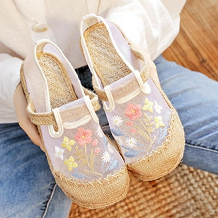 Josdec Womens Shoes Clearance Embroidered Breathable Mesh Ethnic Style Slip-on Flats
Josdec Womens Shoes Clearance Embroidered Breathable Mesh Ethnic Style Slip-on Flats