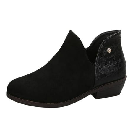 Mackneog Women Ankle Boots Retro Short Booties Side Zip Chunky Heeled Boots For Ladies Shoes Gift on Clearance
Mackneog Women Ankle Boots Retro Short Booties Side Zip Chunky Heeled Boots For Ladies Shoes Gift on Clearance