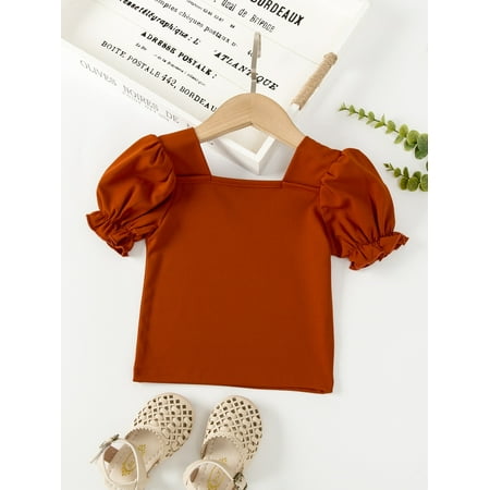 Short Sleeve Toddler Girls Square Neck Puff Sleeve Blouse S221904X Burnt Orange 90(1-2Y)
Short Sleeve Toddler Girls Square Neck Puff Sleeve Blouse S221904X Burnt Orange 90(1-2Y)