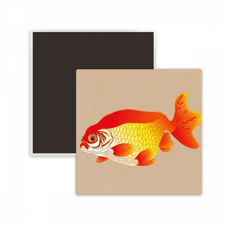 painting japanese culture fiish square ceracs fridge magnet keepsake memento