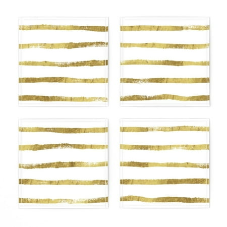 Linen Cotton Canvas Cocktail Napkins (Set of 4) - Thin Stripe Gold Golden Pattern Simple Retro Print Cloth Cocktail Napkins by Spoonflower
Linen Cotton Canvas Cocktail Napkins (Set of 4) - Thin Stripe Gold Golden Pattern Simple Retro Print Cloth Cocktail Napkins by Spoonflower