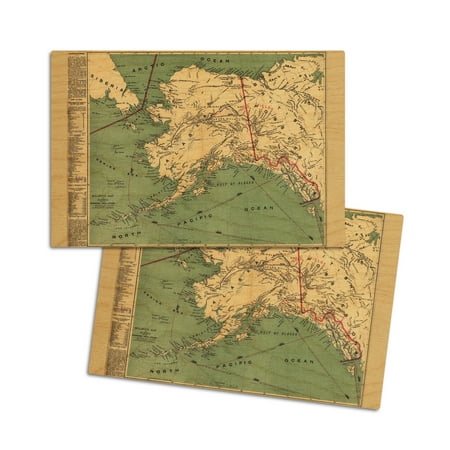 Alaska (1897) Panoramic Map (4x6 Birch Wood Postcards 2-Pack Stationary Rustic Home Wall Decor)
Alaska (1897) Panoramic Map (4x6 Birch Wood Postcards 2-Pack Stationary Rustic Home Wall Decor)