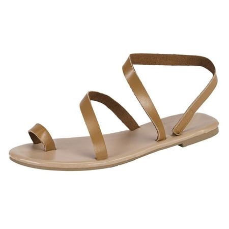 Womens Sandals Ladies Summer Fashion Solid Color Leather Flip Flops Thin Strap Flat Beach Sandals Women S Sandals Pu Brown 41
Womens Sandals Ladies Summer Fashion Solid Color Leather Flip Flops Thin Strap Flat Beach Sandals Women S Sandals Pu Brown 41
