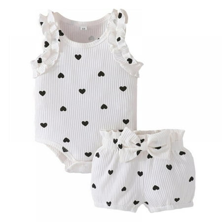 BULLPIANO Newborn Baby Girl Shorts Outfit Ruffled Sleeveless Romper Bowknot Shorts Set Summer Outfits,0-12M
BULLPIANO Newborn Baby Girl Shorts Outfit Ruffled Sleeveless Romper Bowknot Shorts Set Summer Outfits,0-12M