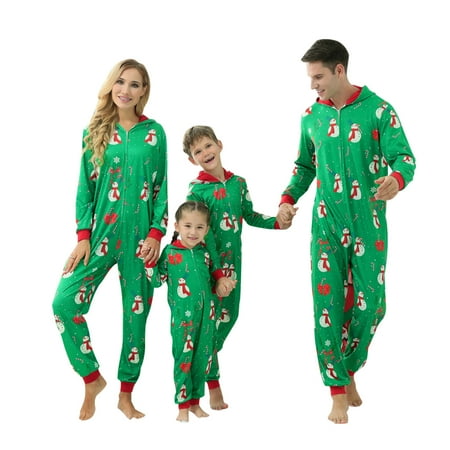 JBEELATE Christmas Family Matching Sleepwear Snowman Print Hooded Long Sleeve Jumpsuit with Zipper
JBEELATE Christmas Family Matching Sleepwear Snowman Print Hooded Long Sleeve Jumpsuit with Zipper