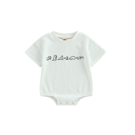 Infant Baby Boys Girls Romper Animal Print Short Sleeve Crew Neck Waffle Jumpsuits
Infant Baby Boys Girls Romper Animal Print Short Sleeve Crew Neck Waffle Jumpsuits
