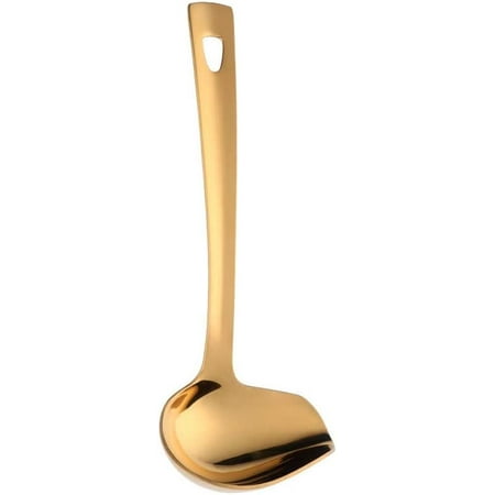 

Sauce Ladle BuyGo Gold Drizzle Spoon with Spout Gravy Soup Ladle Stainless Steel Kitchen Utensil Mirror Polish & Dishwasher Safe 8.67 Inch