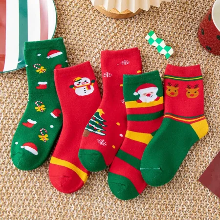 5pairs Kids Christmas Socks Santa Claus Christmas Tree Elk Santa Hat Pattern Crew Socks Warm Winter For Boys And Girls
5pairs Kids Christmas Socks Santa Claus Christmas Tree Elk Santa Hat Pattern Crew Socks Warm Winter For Boys And Girls