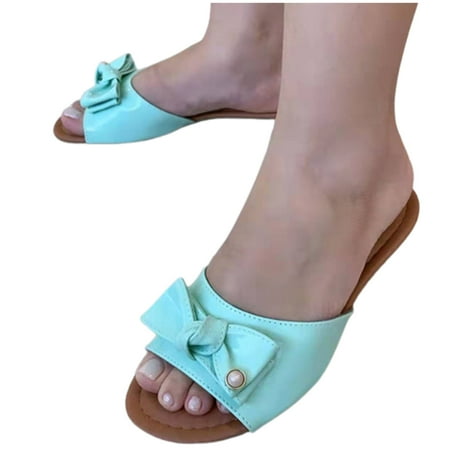 Women Open Toe Slippers Shoes Comfy Sandals Casual Comfortable Beach Sandals