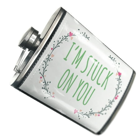 NEONBLOND Flask I m Stuck On You Valentine s Day Heart Wreath