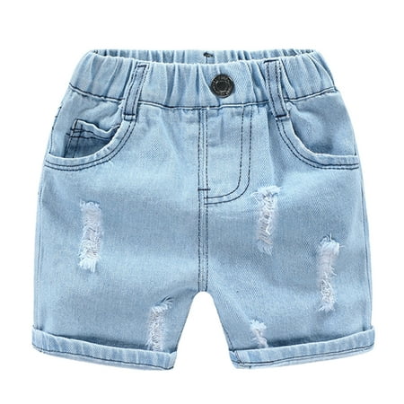 Chaoren Baby Boys Denim Shorts Ripped Pockets Summer Korean Style Mid Waist Jeans Shorts for Daily Wear
Chaoren Baby Boys Denim Shorts Ripped Pockets Summer Korean Style Mid Waist Jeans Shorts for Daily Wear