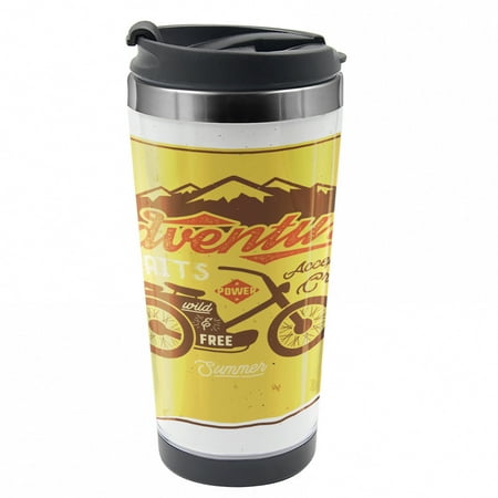Saying Travel Mug Retro Words Bike Summer Art Steel Thermal Cup 16 oz by Ambesonne
Saying Travel Mug Retro Words Bike Summer Art Steel Thermal Cup 16 oz by Ambesonne