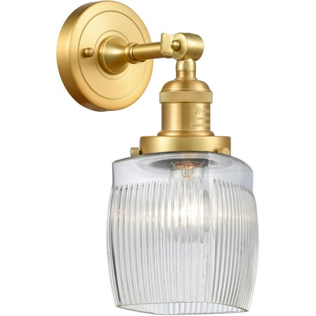 Satin Gold Tone Wall Sconces 6 Wide Steel/Cast Brass/Glass Medium Base LED 1 Light Fixture
Satin Gold Tone Wall Sconces 6 Wide Steel/Cast Brass/Glass Medium Base LED 1 Light Fixture