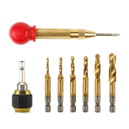 Tap Drill Bit Woodworking Drilling Plastic Punching Glass Center Punch High-speed Steel Tapping Craftsman Replaceable Adapter
Tap Drill Bit Woodworking Drilling Plastic Punching Glass Center Punch High-speed Steel Tapping Craftsman Replaceable Adapter