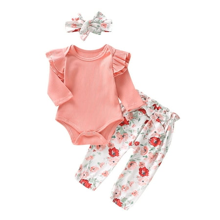 Newborn Baby Girl Romper Long Sleeve Bodysuit Floral Pants Headband Autumn Clothes 0-18 Months
Newborn Baby Girl Romper Long Sleeve Bodysuit Floral Pants Headband Autumn Clothes 0-18 Months