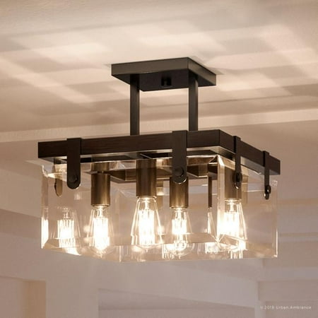 Urban Ambiance Luxury Mid-Century Modern Flush-Mount Ceiling Fixture Size: 14 H x 21 W with Luxe Style Elements Olde Bronze Finish and Clear Shade UHP2448
Urban Ambiance Luxury Mid-Century Modern Flush-Mount Ceiling Fixture Size: 14 H x 21 W with Luxe Style Elements Olde Bronze Finish and Clear Shade UHP2448