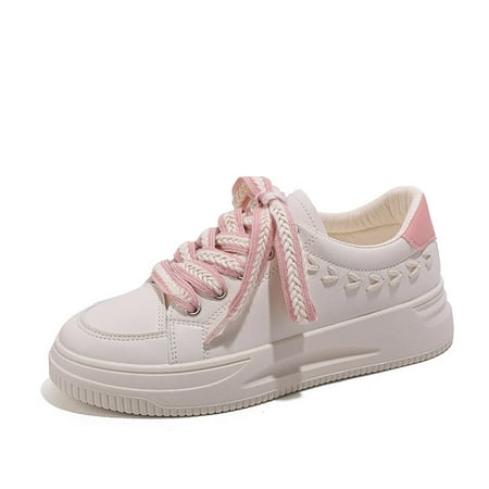 Women‘s Casual Sneakers Thick Sole Lace-up Skate Shoes Fashion All-match White Shoes
Women‘s Casual Sneakers Thick Sole Lace-up Skate Shoes Fashion All-match White Shoes