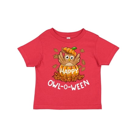 Inktastic Happy Owl-o-Ween- Owl in Pumpkin Gift Toddler Boy or Toddler Girl T-Shirt
