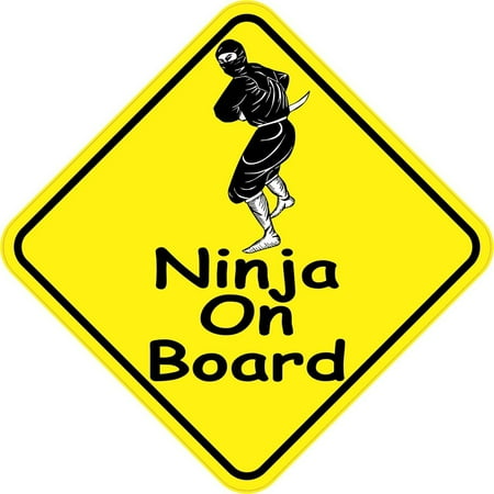 5in x 5in Ninja On Board Magnet