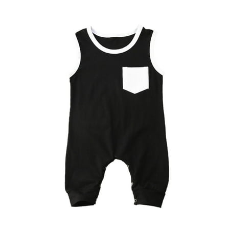 jaweiw Toddler Summer Playsuits Baby O-Neck Sleeveless Rompers with Chest Pockets for Girls Boys Size 0 6 9 12 18 Months
jaweiw Toddler Summer Playsuits Baby O-Neck Sleeveless Rompers with Chest Pockets for Girls Boys Size 0 6 9 12 18 Months