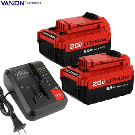 2X 20V 6.5Ah Li-ion Battery For Porter Cable PCC685L PCC680L and PCC692L Charger 
2X 20V 6.5Ah Li-ion Battery For Porter Cable PCC685L PCC680L and PCC692L Charger