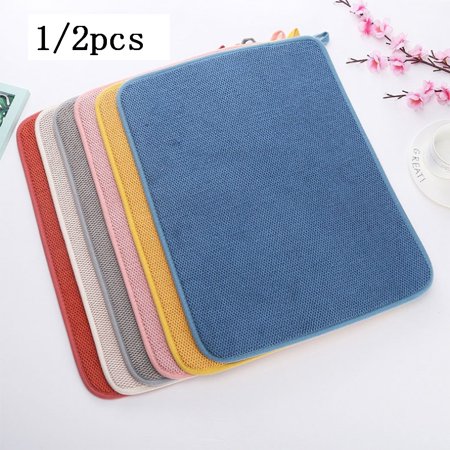 Microfiber Dish Drying Mat for Kitchen Counter 12 x 16 inch Dishes Drainer Pad Coaster Gray
Microfiber Dish Drying Mat for Kitchen Counter 12 x 16 inch Dishes Drainer Pad Coaster Gray