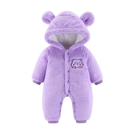 Fsqjgq Baby Clothes for A Boy Baby Boys Girls Long Sleeve Cute Cartoon Animals Solid Fleece Bear Ears Hooded Romper Jumpsuit Coat Outfit Clothes Baby Boy 24 Month Polyester Purple 73
Fsqjgq Baby Clothes for A Boy Baby Boys Girls Long Sleeve Cute Cartoon Animals Solid Fleece Bear Ears Hooded Romper Jumpsuit Coat Outfit Clothes Baby Boy 24 Month Polyester Purple 73