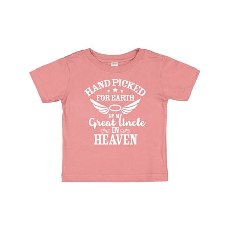 Inktastic Handpicked for Earth by My Great Uncle in Heaven Gift Baby Boy or Baby Girl T-Shirt
Inktastic Handpicked for Earth by My Great Uncle in Heaven Gift Baby Boy or Baby Girl T-Shirt