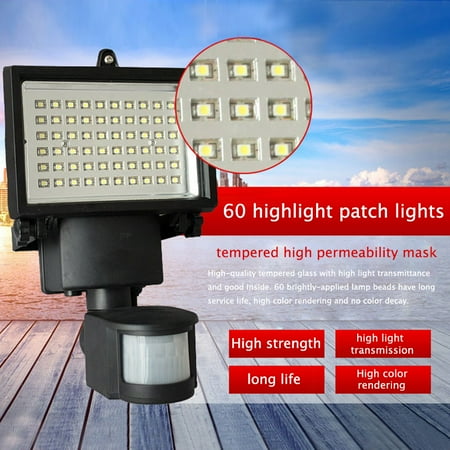 Solar Light 60 LED Human Body Induction Infrared Motion Light Outdoor Security Floodlight
Solar Light 60 LED Human Body Induction Infrared Motion Light Outdoor Security Floodlight