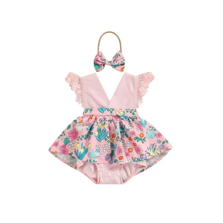 Kiapeise Newborn Infant Baby Girl Easter Romper Dress Lace Sleeveless Tutu Bodysuit Backless Jumpsuit + Headband Summer Clothes
Kiapeise Newborn Infant Baby Girl Easter Romper Dress Lace Sleeveless Tutu Bodysuit Backless Jumpsuit + Headband Summer Clothes