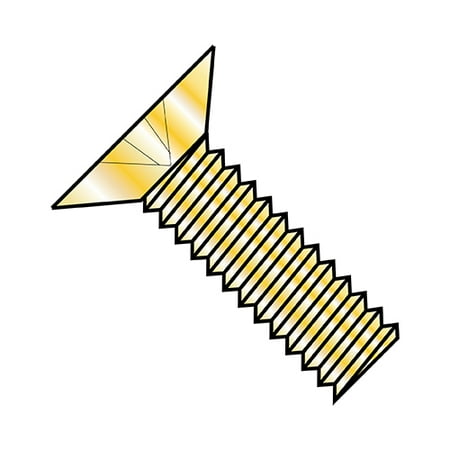 4-40X5/16 Phillips Flat 100 Degree Machine Screw Fully Threaded Zinc Yellow (Pack Qty 10 000) BC-0405MP1Y
4-40X5/16 Phillips Flat 100 Degree Machine Screw Fully Threaded Zinc Yellow (Pack Qty 10 000) BC-0405MP1Y