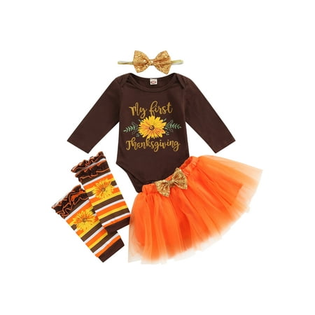 CenturyX Kids Baby Girls Outfits Set Headband Thanksgiving Letter Flower Print Romper Sequined Tutu Skirt Brown 6-9 Months
CenturyX Kids Baby Girls Outfits Set Headband Thanksgiving Letter Flower Print Romper Sequined Tutu Skirt Brown 6-9 Months
